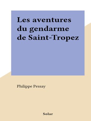 cover image of Les aventures du gendarme de Saint-Tropez